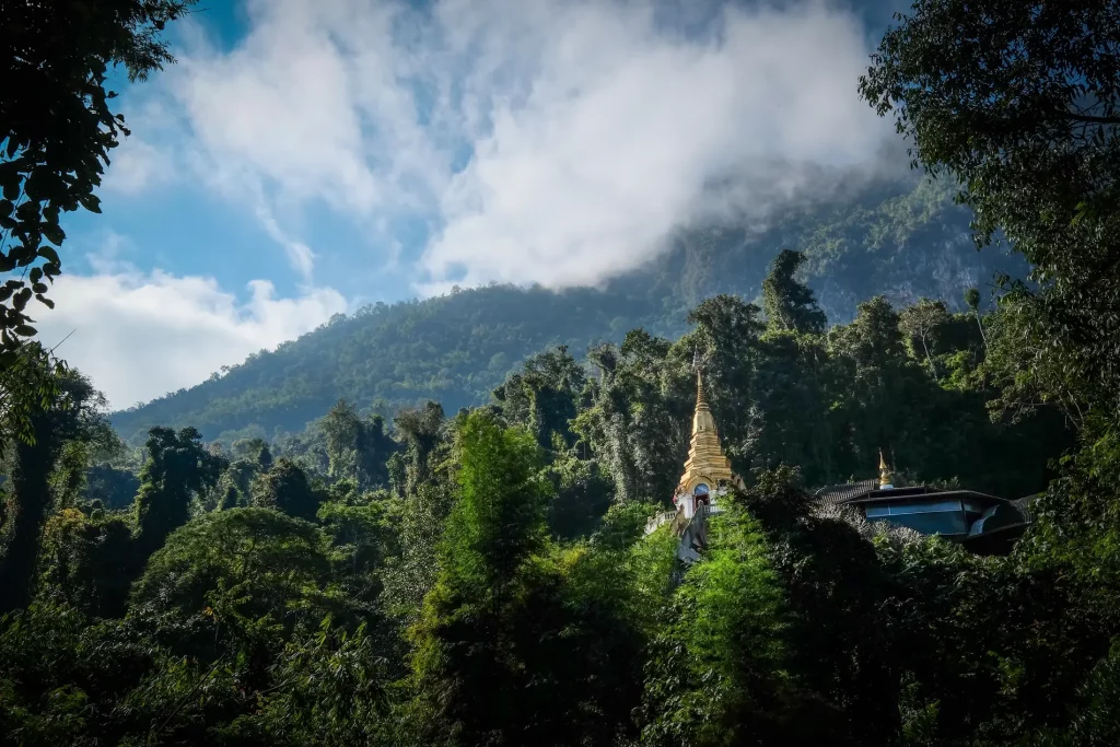 Wat Tham Pha Plong temple in Chiang Dao, Thailand